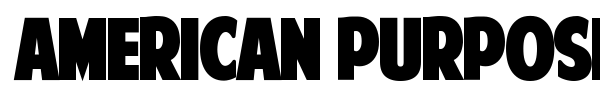 American Purpose font preview